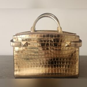 Michael Kors Gold Crocodile Tote